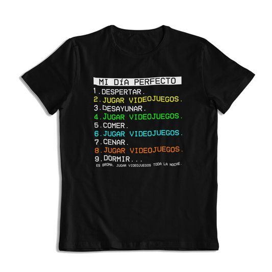 Mi Día Perfecto Jugar Videojuegos Playera